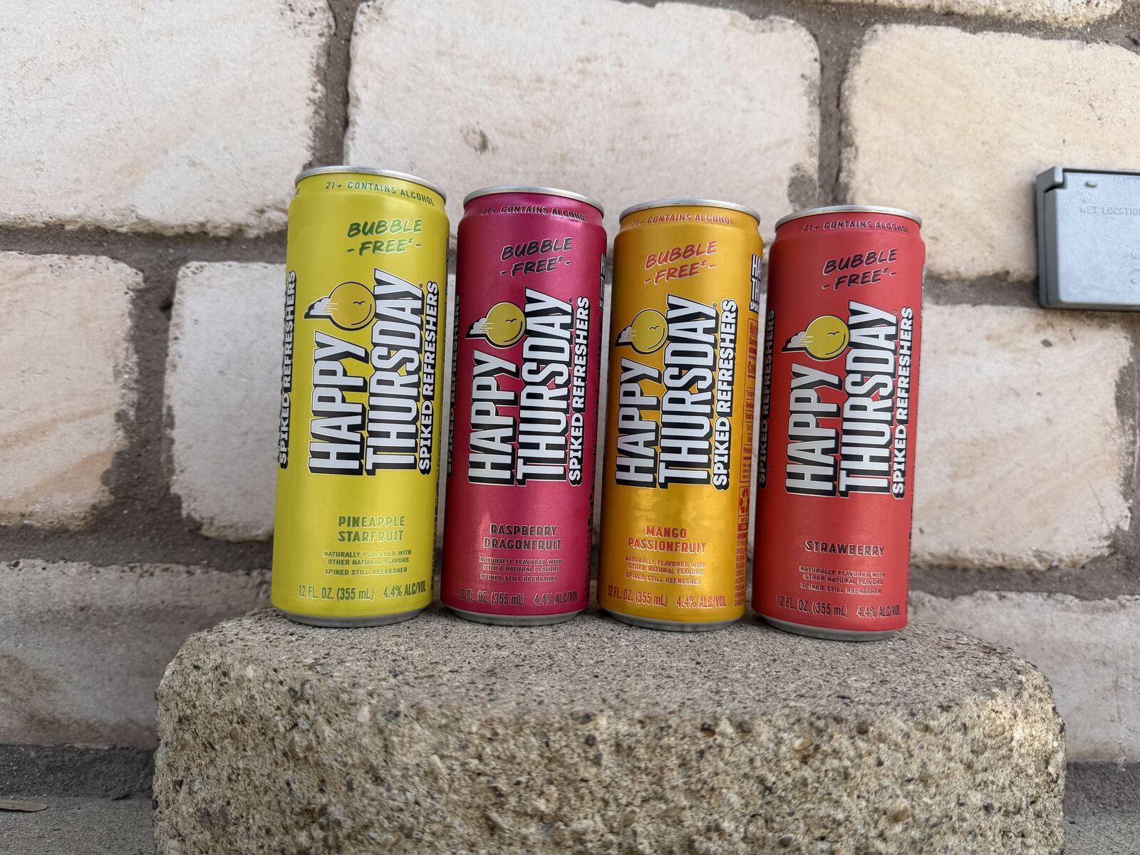 Happy Thursday spiked refreshers in four flavors