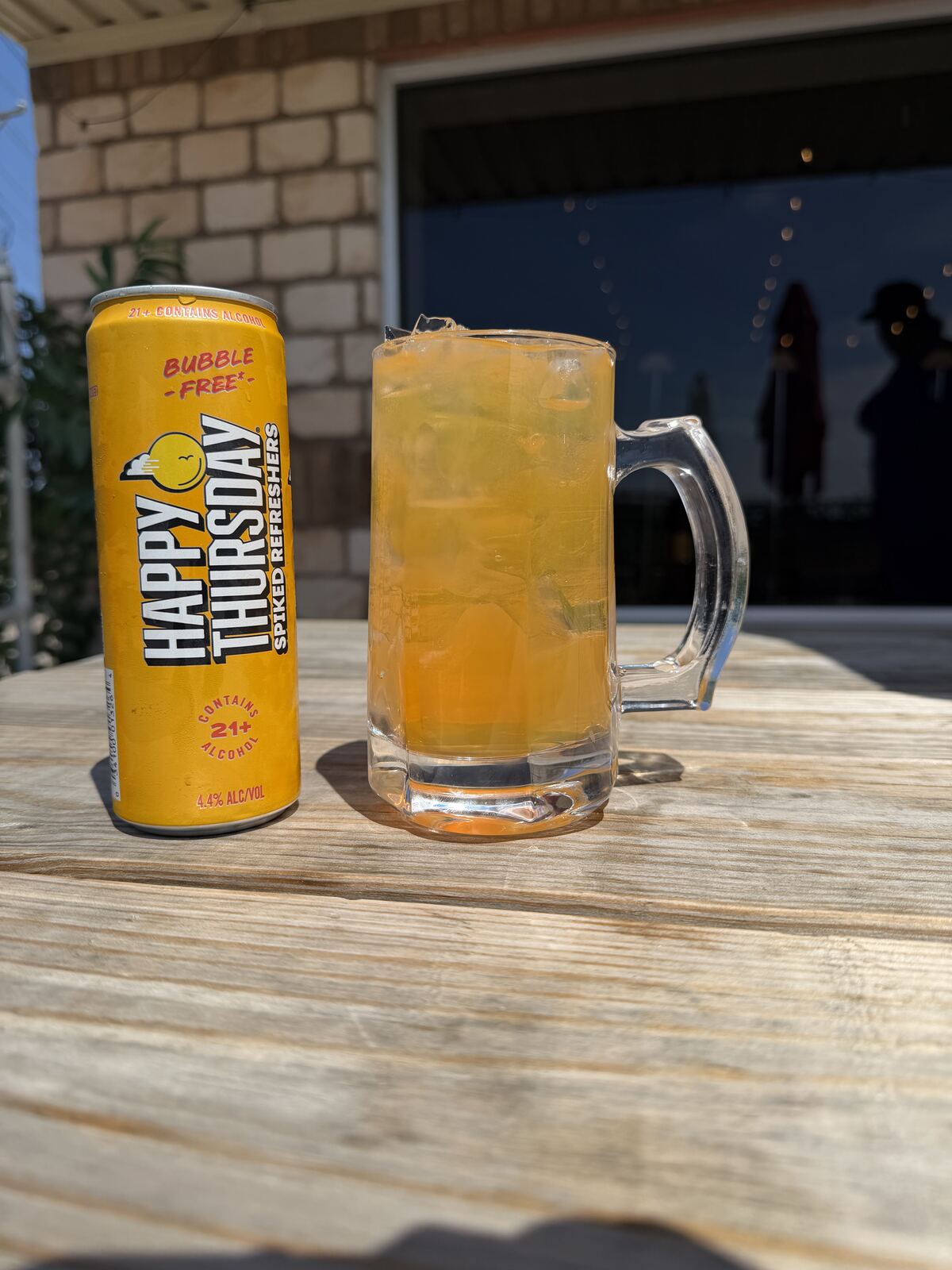 Spiked refresher poured into a mug